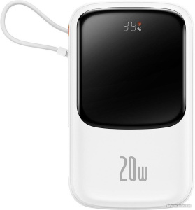 Qpow Pro Digital Display Fast Charge Power Bank iP Edition 20W 10000mAh (белый)