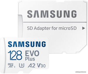 EVO Plus 2021 microSDXC 128GB (с адаптером)