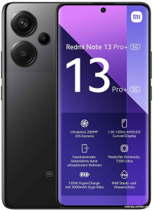 Redmi Note 13 Pro+ 5G 12GB/512GB с NFC международная версия (полуночный черный)