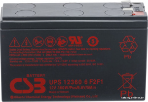 HRL UPS 12360 6 F2F1 Slim (12В/7.5А·ч)