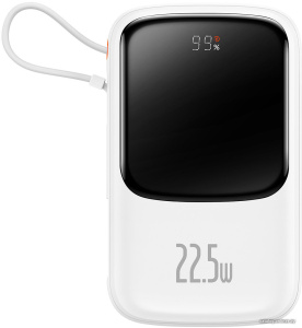 Qpow Pro Digital Display Fast Charge 10000mAh (белый)