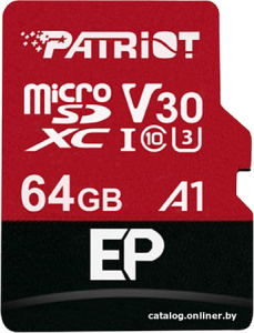 microSDXC EP Series PEF64GEP31MCX 64GB (с адаптером)