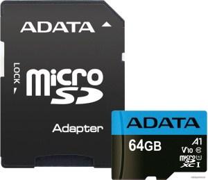Premier AUSDX64GUICL10A1-RA1 microSDXC 64GB (с адаптером)