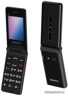 Купить кнопочный телефон maxvi e9 (черный) в интернет-магазине X-core.by