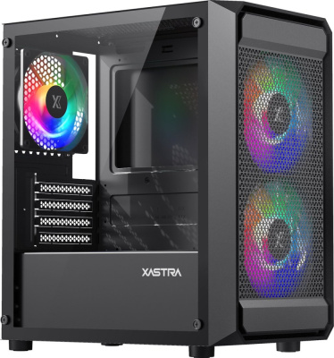 Корпус XASTRA A303M 3FRGB (черный)  купить в интернет-магазине X-core.by