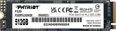 SSD Patriot P320 512GB P320P512GM28  купить в интернет-магазине X-core.by