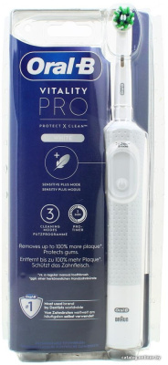 Электрическая зубная щетка Oral-B Vitality Pro D103.413.3 Cross Action Protect X Clean White 4210201