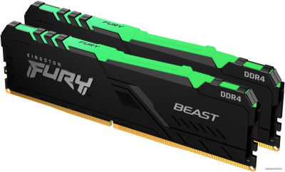 Оперативная память Kingston FURY Beast RGB 2x32GB DDR4 PC4-25600 KF432C16BBAK2/64  купить в интернет-магазине X-core.by