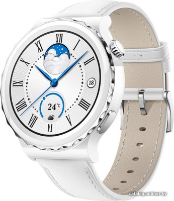 Купить умные часы huawei watch gt 3 pro ceramic 43 мм (белый/кожа) в интернет-магазине X-core.by