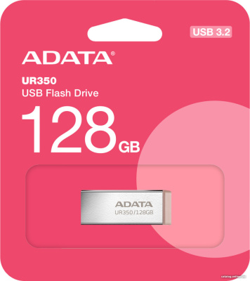 USB Flash ADATA UR350 128GB UR350-128G-RSR/BG (серебристый/коричневый)  купить в интернет-магазине X-core.by