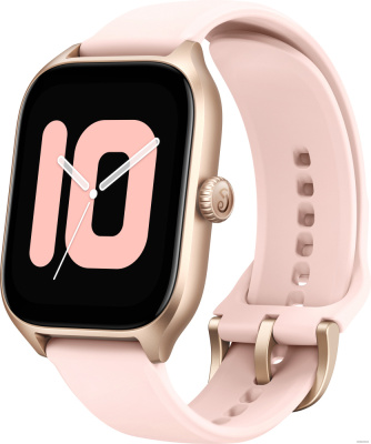 Купить умные часы amazfit gts 4 (золотистый, с розовым ремешком из фторэластомера) в интернет-магазине X-core.by
