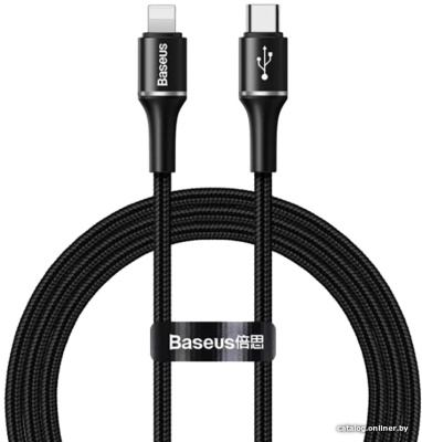 Купить кабель baseus halo type-c - lightning (1 м, черный) в интернет-магазине X-core.by