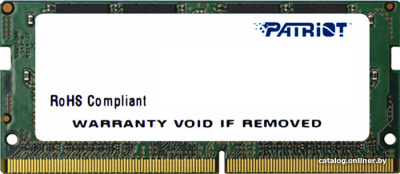 Оперативная память Patriot Signature Line 16GB DDR4 SODIMM PC4-19200 PSD416G24002S  купить в интернет-магазине X-core.by