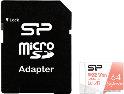Купить карта памяти silicon-power superior a1 microsdxc sp064gbstxdv3v20sp 64gb (с адаптером) в интернет-магазине X-core.by