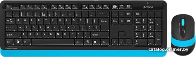 Купить клавиатура + мышь a4tech fstyler fg1010 (черный/синий) в интернет-магазине X-core.by