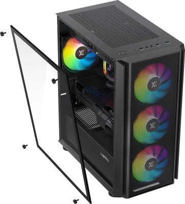 Корпус XASTRA A402M 4ARGB (черный)  купить в интернет-магазине X-core.by