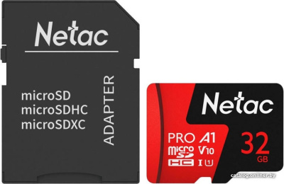 Купить карта памяти netac p500 extreme pro 32gb nt02p500pro-032g-r (с адаптером) в интернет-магазине X-core.by
