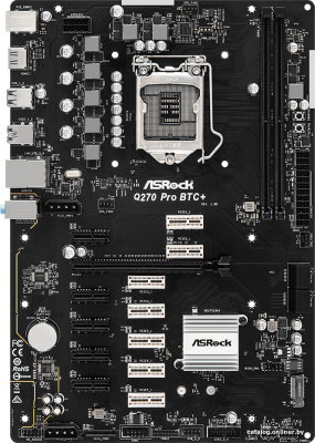 Материнская плата ASRock Q270 Pro BTC+  купить в интернет-магазине X-core.by