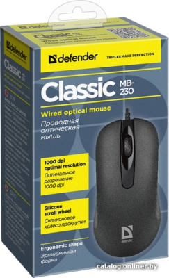Купить мышь defender classic mb-230 в интернет-магазине X-core.by