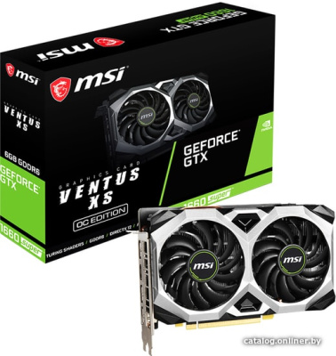 Видеокарта MSI GeForce GTX 1660 Super Ventus XS OC 6GB GDDR6  купить в интернет-магазине X-core.by