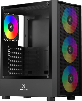 Корпус XASTRA A301 4FRGB (черный)  купить в интернет-магазине X-core.by