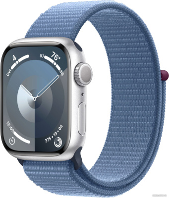 Купить умные часы apple watch series 9 41 мм (алюминиевый корпус, серебристый/зимний синий, нейлоновый реме в интернет-магазине X-core.by