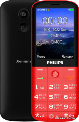 Купить кнопочный телефон philips xenium e227 (красный) в интернет-магазине X-core.by