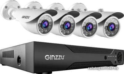Купить комплект видеонаблюдения ginzzu hk-448n в интернет-магазине X-core.by