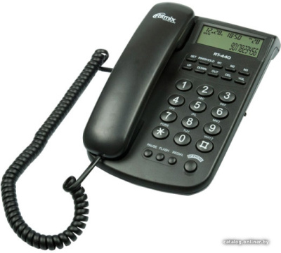 Купить проводной телефон ritmix rt-440 (черный) в интернет-магазине X-core.by