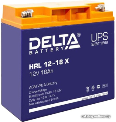 Купить аккумулятор для ибп delta hrl 12-18 x (12в/18 а·ч) в интернет-магазине X-core.by