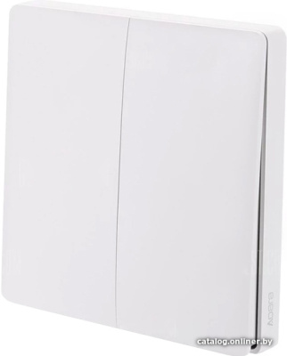 Купить выключатель aqara wall light switch zigbee (двухклавишный, разрыв фазовой линии) в интернет-магазине X-core.by