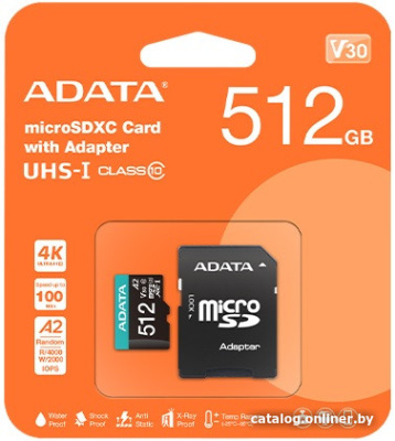 Купить карта памяти adata premier ausdx512guicl10a1-ra1 microsdxc 512gb (с адаптером) в интернет-магазине X-core.by