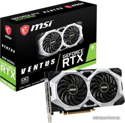 Видеокарта MSI GeForce RTX 2060 Super Ventus OC 8GB GDDR6  купить в интернет-магазине X-core.by