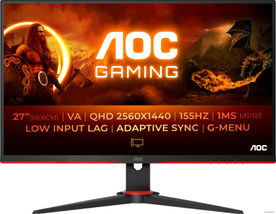 Купить игровой монитор aoc q27g2e/bk в интернет-магазине X-core.by