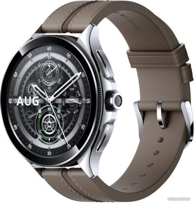 Купить умные часы xiaomi watch 2 pro (серебристый, с коричневым кожаным ремешком, международная версия) в интернет-магазине X-core.by