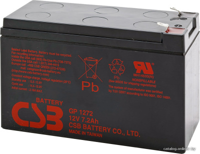 Купить аккумулятор для ибп csb battery gp1272 f2 (12в/7.2 а·ч) в интернет-магазине X-core.by