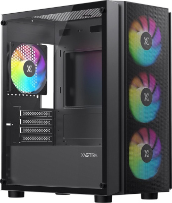 Корпус XASTRA A402M 4FRGB (черный)  купить в интернет-магазине X-core.by
