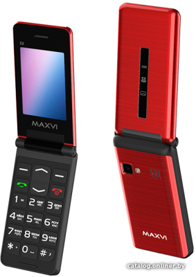 Купить кнопочный телефон maxvi e9 (красный) в интернет-магазине X-core.by