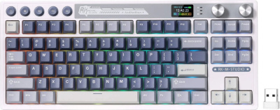 Купить клавиатура royal kludge m87 rgb ocean blue (rk beige) в интернет-магазине X-core.by