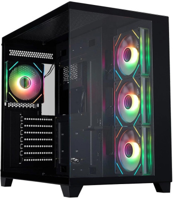 Корпус 1stPlayer MEGAVIEW MV8-TP ARGB (черный)  купить в интернет-магазине X-core.by
