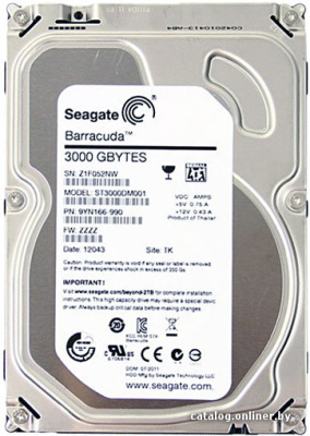 Жесткий диск Seagate Barracuda 3TB (ST3000DM001) купить в интернет-магазине X-core.by