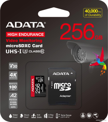 Купить карта памяти adata high endurance 256gb ausdx256gui3v30sha2-ra1 в интернет-магазине X-core.by