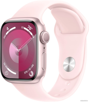 Купить умные часы apple watch series 9 41 мм (алюминиевый корпус, розовый/розовый, спортивный силиконовый р в интернет-магазине X-core.by
