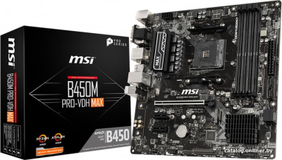 Материнская плата MSI B450M PRO-VDH MAX  купить в интернет-магазине X-core.by