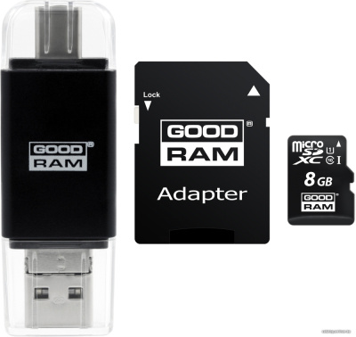 Купить карта памяти goodram m1a5 microsdhc m1a5-0080r11 8gb (с адаптером) в интернет-магазине X-core.by