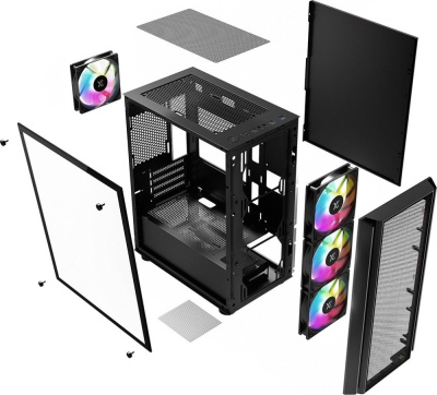 Корпус XASTRA A402M 4ARGB (черный)  купить в интернет-магазине X-core.by