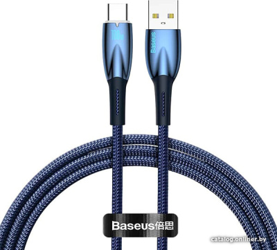 Купить кабель baseus glimmer series fast charging data cable usb type-a - type-c 100w cadh000503 (2 м, сини в интернет-магазине X-core.by