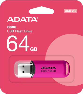 USB Flash ADATA C906 64GB (розовый)  купить в интернет-магазине X-core.by