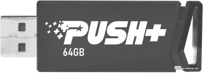 USB Flash Patriot Push+ 64GB (черный)  купить в интернет-магазине X-core.by
