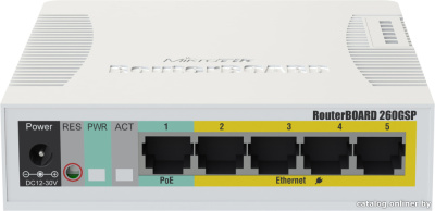 Купить коммутатор mikrotik routerboard 260gsp в интернет-магазине X-core.by